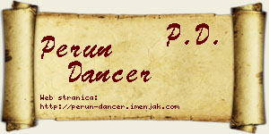 Perun Dancer vizit kartica